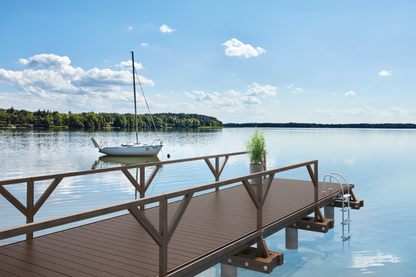 PVC profile deck board 180x30mm L= 2.20m Dark Gray RAL7021