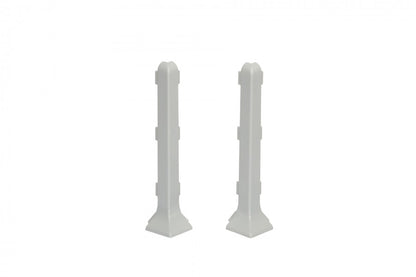 External corner for skirting board 80mm 1 set = 2 pcs Cezar Light Gray RAL7035 Matt