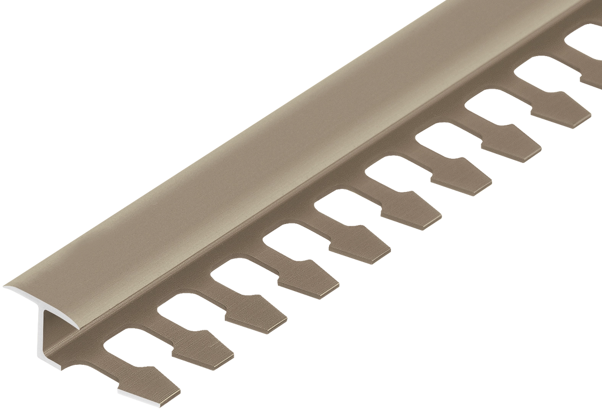 Profil do glazury aluminiowy dylatacyjny 14x8mm do łuków Cezar Szampan Mat 2,50m