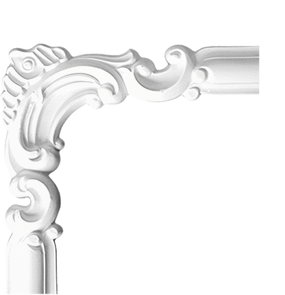 Corner for smooth wall strip 09-1 Cezar White