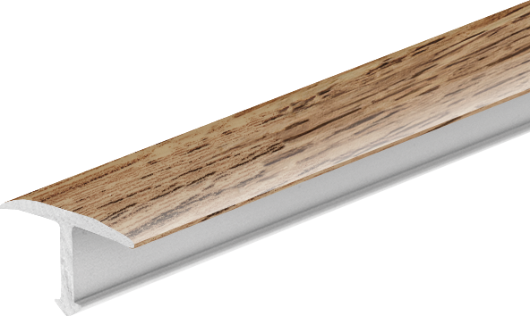 Profil fugowy gładki aluminiowy 20mm Cezar Dąb Naturalny Mat 2,50m