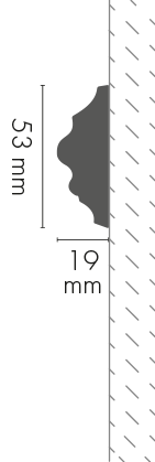 Listwa naścienna zdobiona LNZ-05 Flex Cezar Biały 2,40m