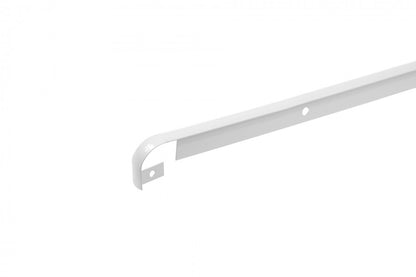 Алюминиевая планка для столешницы, с прорезями, 28 мм, цвет «Сезар», RAL9016, глянцевая, 0,62 м