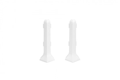 Наружный угловой профиль для плинтуса 59 мм, 1 комплект = 2 шт., цвет Cezar White RAL9003, матовый.