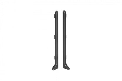 Zaślepki do listwy przypodłogowej 100mm 1kpl=2szt(L+P) Cezar Szary Ciemny RAL7021 Mat