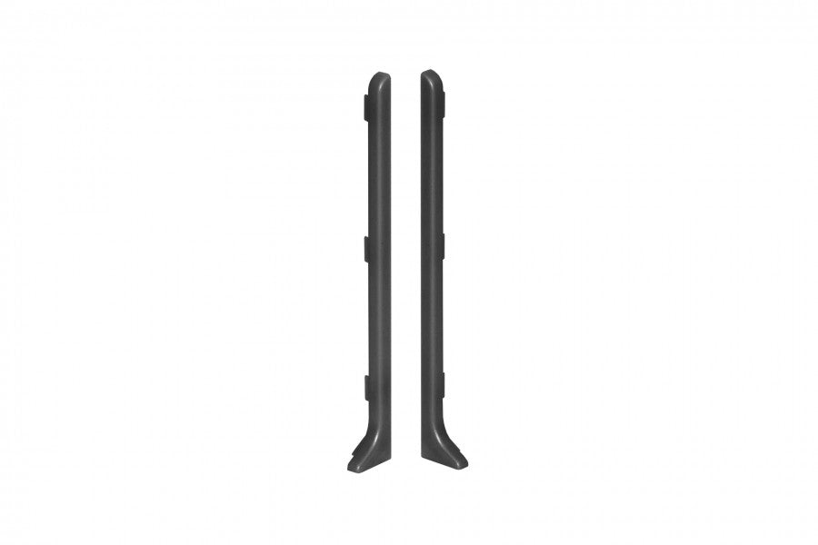 Zaślepki do listwy przypodłogowej 100mm 1kpl=2szt(L+P) Cezar Szary Ciemny RAL7021 Mat