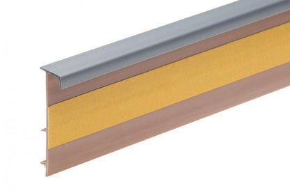 Ribbed PVC carpet strip Cezar Silver Matt 2.50m