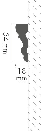Listwa naścienna gładka LNG-05 Flex Cezar Biały 2,40m
