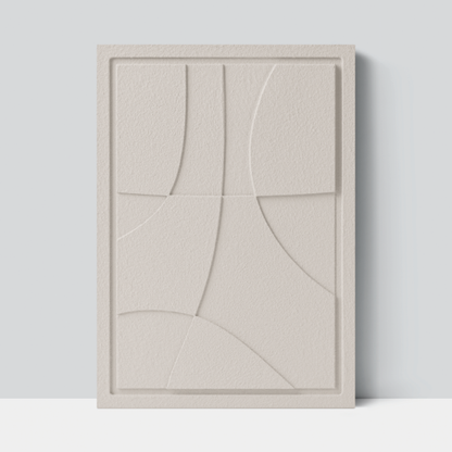 Wall Decor 350x500x18mm ABSTRACT 3 MURSO Natural Cream