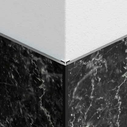 Listwa aluminiowa kątowa zewnętrzna do paneli SPC Cezar Srebrny mat 2,80m