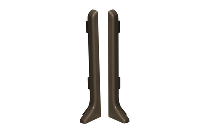 Zaślepki do listwy przypodłogowej 59mm 1kpl=2szt(L+P) Cezar Kawa El-Poler Szczotkowany Połysk