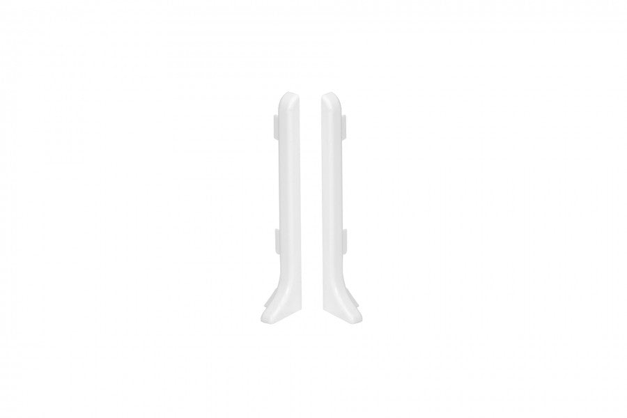 Zaślepki do listwy przypodłogowej 59mm 1kpl=2szt(L+P) Cezar Biały RAL9003 Mat