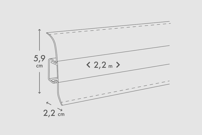 Торцевые заглушки для плинтуса Classic 22x59 мм, 1 комплект = 2 шт. (левая + правая) Cezar Old Walnut Matt