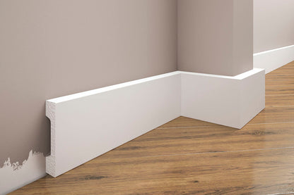 LPC-23 skirting board 69.7x15.8mm Cezar Silver Brushed Gloss 2.44m