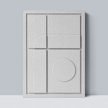 Wall Decor 500x700x18mm GEOMETRIC 3 with mounting [MMx4] MURSO Bianco (BO) [G] colored clay