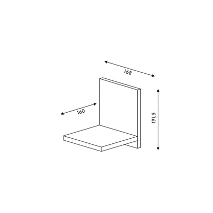 CLICKform shelf MINI 168mm MURSO White RAL9003 Matt