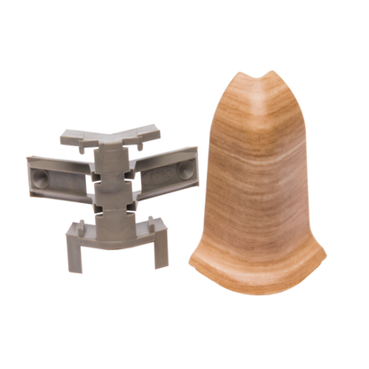 Narożnik zewnętrzny+RAK do listwy przypodłogowej Classic 22x59mm 1kpl=2szt(NZ+RAK) Cezar Dąb Sonoma Ciemny Mat