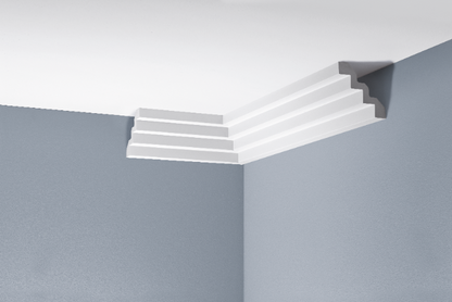 Гладкая карнизная планка LGG-11 Cezar White 2,44 м