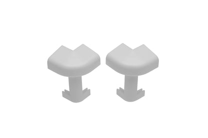 Narożnik zewnętrzny do listwy dywanowej ożebrowanej Cezar Szary Jasny Mat