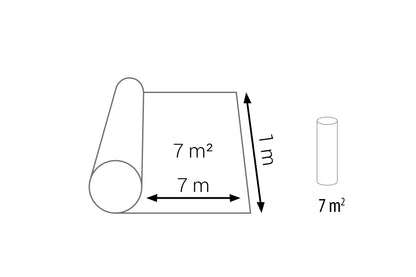 Underlay for panels, roll 1x7m = 7m2, foil 1.9mm thick, Cezar Silver
