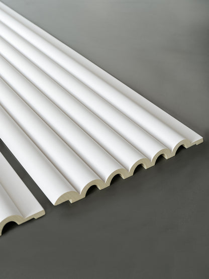 Стеновые панели LUGANO 400x35 мм Cezar, белые матовые, 2,60 м