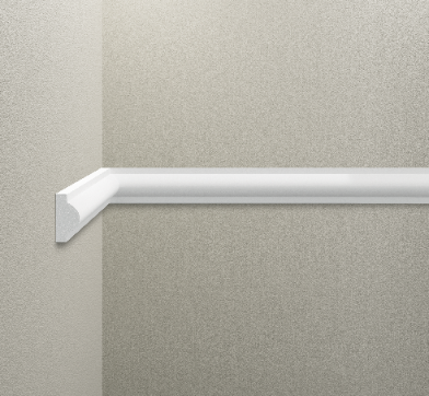 Smooth wall strip LNG-20 glued Flex Cezar White Matt 2.40 m