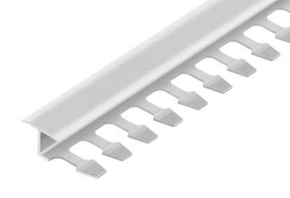 Алюминиевый компенсационный профиль для черепицы 14x8 мм для арок Cezar Silver El-Poler Gloss 2,50 м