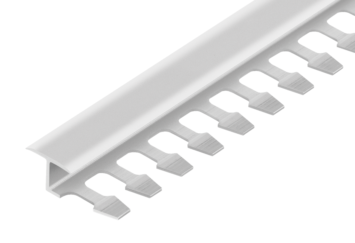 Profil do glazury aluminiowy dylatacyjny 14x8mm do łuków Cezar Srebrny El-Poler Połysk 2,50m