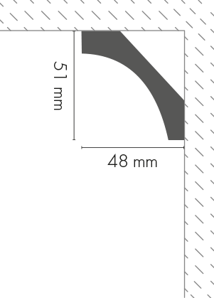 Listwa gzymsowa gładka LGG-28 Cezar Biała 2,40m