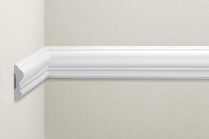 Listwa naścienna gładka LNG-12 Flex Cezar Biały 2,40m