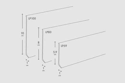Internal corner for skirting board 100mm 1 set = 2 pcs Cezar Black RAL9005 Matt
