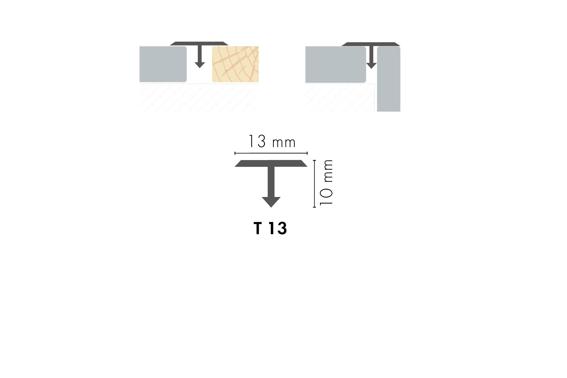 Progil fugowy mosiężny 13mm Cezar Połysk 2,50m