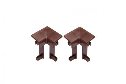 Inner corner for ribbed carpet strip Cezar Brown RAL8024 Matt