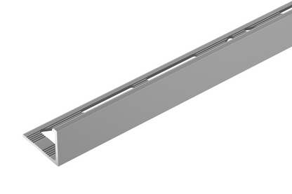 Profil do glazury aluminiowy narożny 10mm Cezar Szary RAL7042 Połysk 2,50m