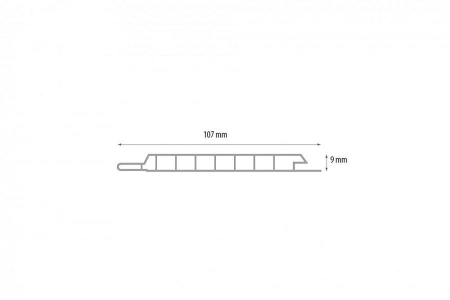 Boazeria PVC 10cm 1opak=10szt. Cezar Grafitowy RAL7024 Mat 2,60m