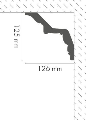 Listwa gzymsowa gładka LGG-34 Cezar Biała 2,40m