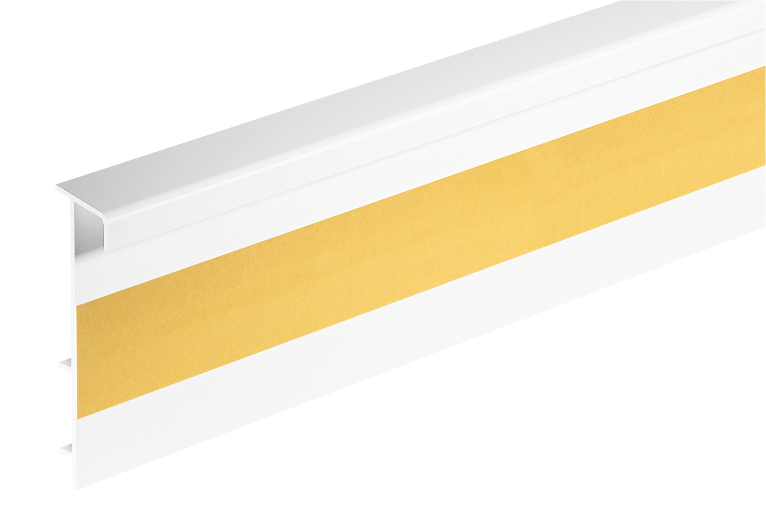 Listwa dywanowa ożebrowana PVC Cezar Biały RAL9003 Mat 2,50m