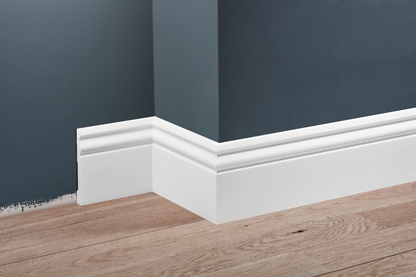 LPC-08 skirting board 94x12.2mm Cezar White Matt 2.44m