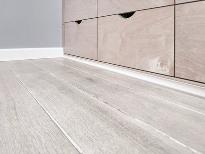 Ćwierćwałek MDF wklęsły 12x12mm Cezar Biały RAL9003 Mat 2,20m