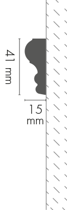 Listwa naścienna gładka LNG-08 Cezar Biały Mat 2,40m