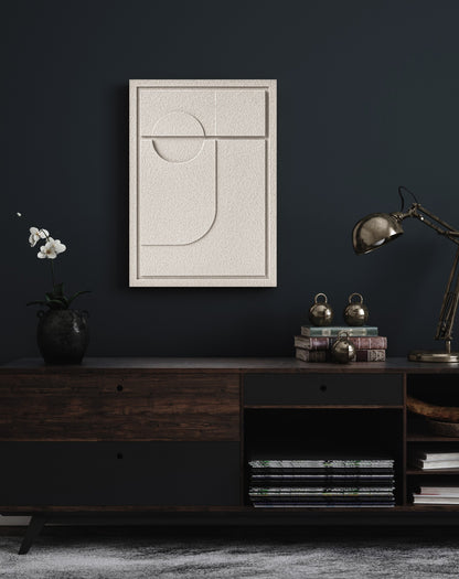 Декоративная наклейка на стену 350x500x18 мм, геометрическая, цвет 2, MURSO, натуральный кремовый.