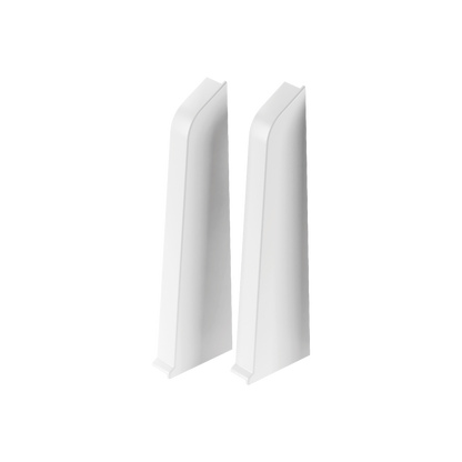 Softline Cezar skirting board end caps 1 set = 2 pcs (L+R) Cool White Matt