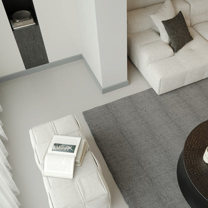 Skirting board 80x14mm Cezar EARTH Line Light Grey semi-matt veneer 2.20m