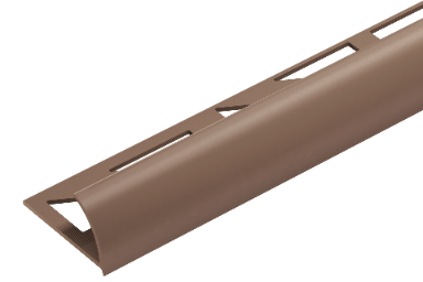 Profil do glazury PVC zewnętrzny 8mm Cezar Karmel Ciemny Mat 2,50m