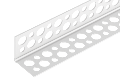 Cezar PVC straight construction corner, white matt, 3m