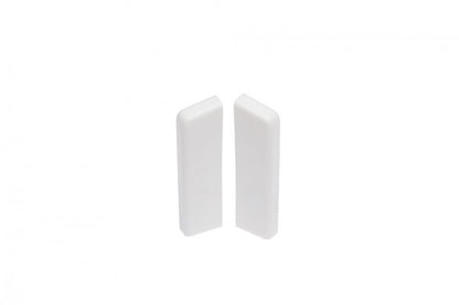 Zaślepki do listwy dywanowej ożebrowanej Cezar Biały RAL9003 Mat