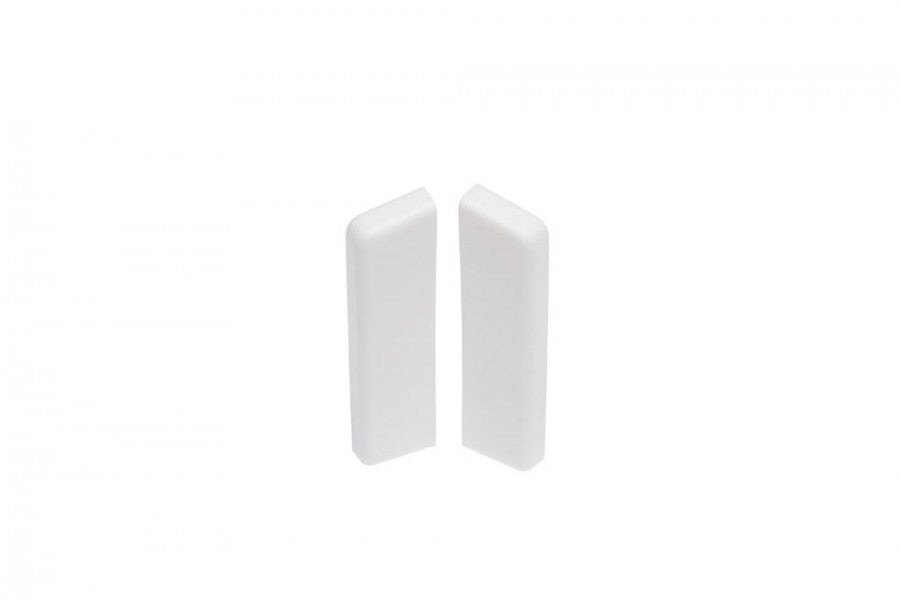 Zaślepki do listwy dywanowej ożebrowanej Cezar Biały RAL9003 Mat