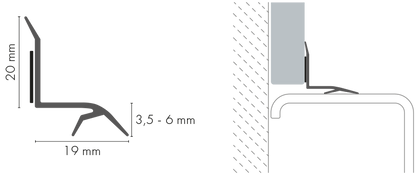 Listwa wannowa samoprzylepna PVC Cezar Biały RAL9003 Mat 2,50m
