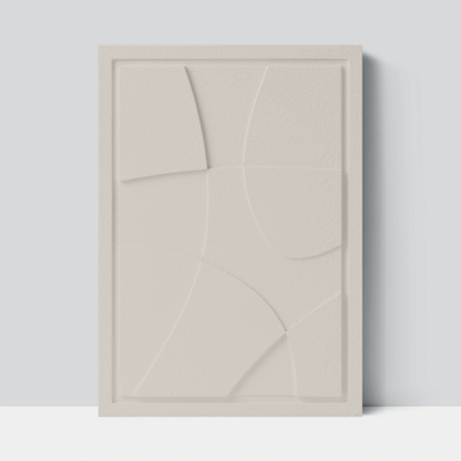 Wall Decor 500x700x18mm ABSTRACT 1 MURSO Natural Cream