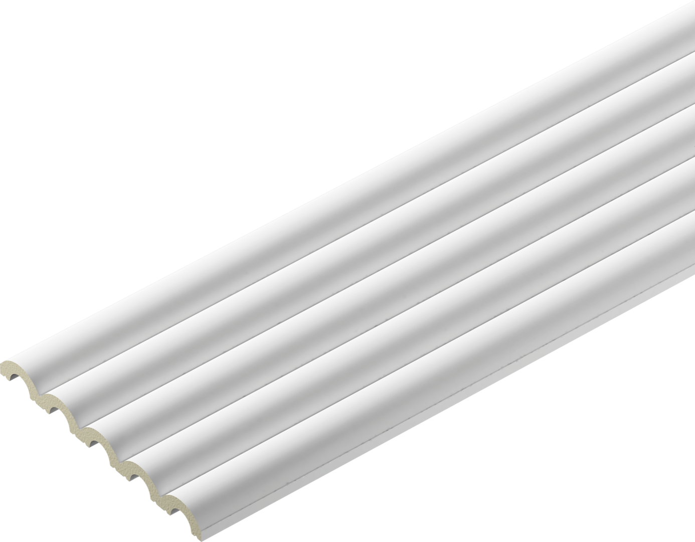 Panel ścienny THALIA04 155x14mm Cezar Biały mat 2,80m